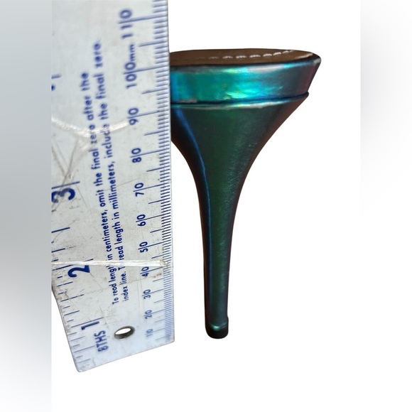 SCHUTZ Iridescent Blue Heels Clear Strappy Design Party Event Women 7B Fairytale - Picture 7 of 9